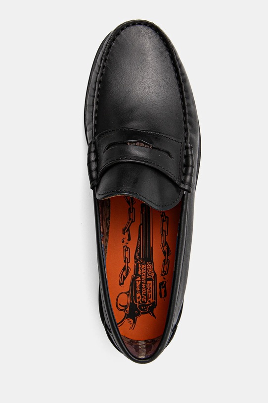 Naked Wolfe mocasini de piele Riviera negru Riviera.Black.Leather