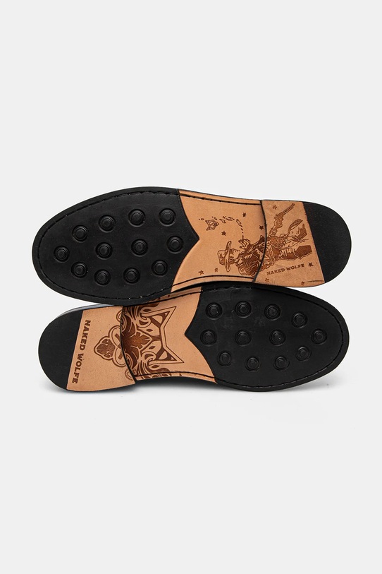 Naked Wolfe mocasini de piele Riviera Riviera.Black.Leather negru