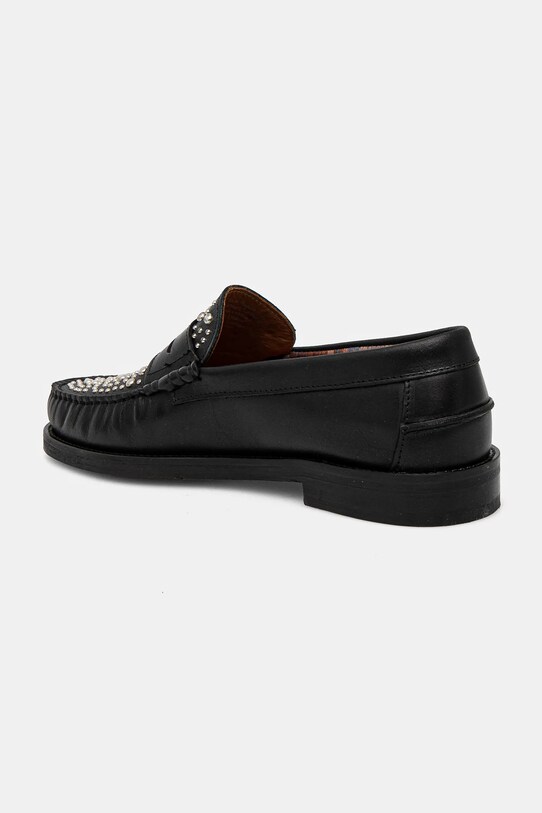 Încălțăminte Naked Wolfe mocasini de piele Riviera Riviera.Black.Studs negru