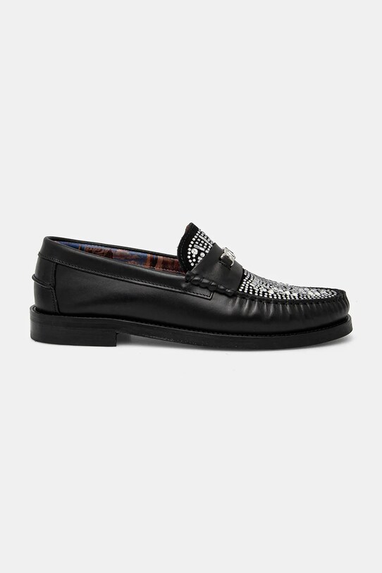 Кожаные мокасины Naked Wolfe Roma Roma.Black.Diamond чёрный AW24