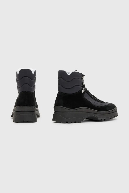 Členkové topánky AllSaints Lucas Suede Hiker M023FB čierna