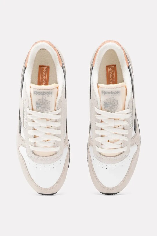 Reebok sneakersy skórzane Classic Leather beżowy 100201109