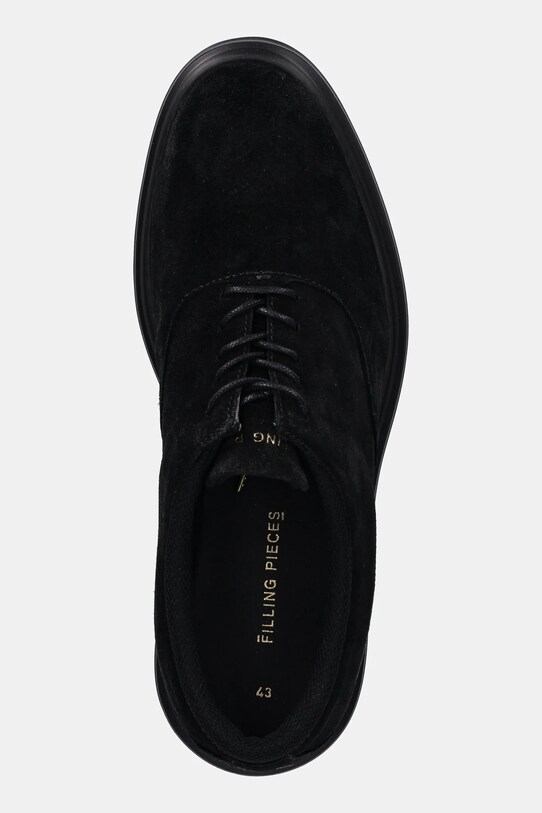 Filling Pieces półbuty Derby Suede czarny 74922791861