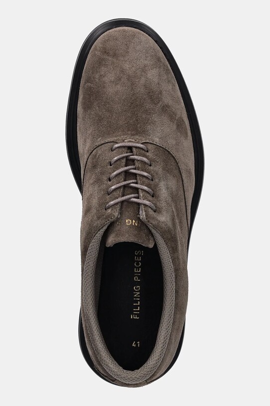 Filling Pieces półbuty Derby Suede brązowy 74922791174