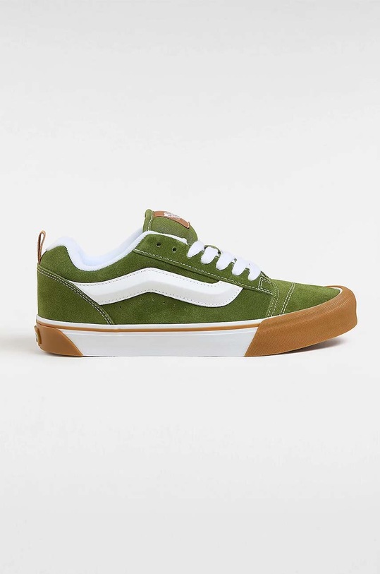 Vans tenisówki zamszowe Knu Skool płaska zielony VN0009QCCIB1