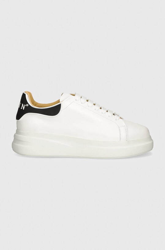 Philipp Plein sneakersy skórzane Lo-Top Mega Star USC0599.PLE005N.01 biały AW24