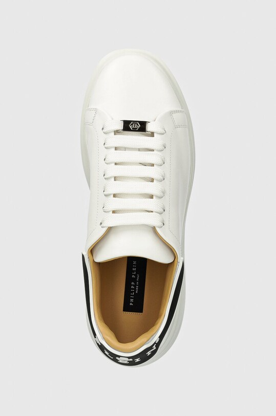 Philipp Plein sneakersy skórzane Lo-Top Mega Star biały USC0599.PLE005N.01