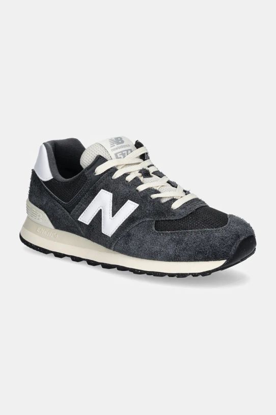 New Balance sneakers din piele 574 piele întoarsă gri U574RBH