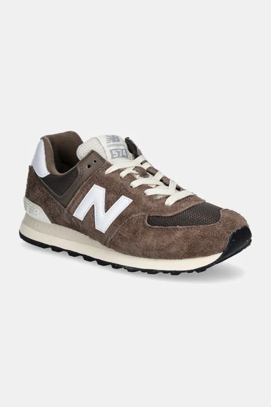 Αθλητικά New Balance 574 δέρμα σαμουά καφέ U574RBI