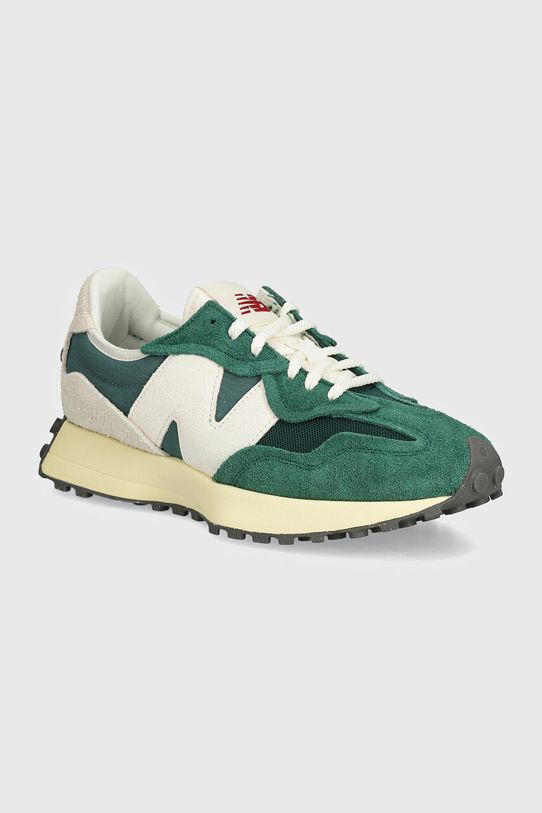 Semišové tenisky New Balance 327 semišová kůže zelená U327WRG