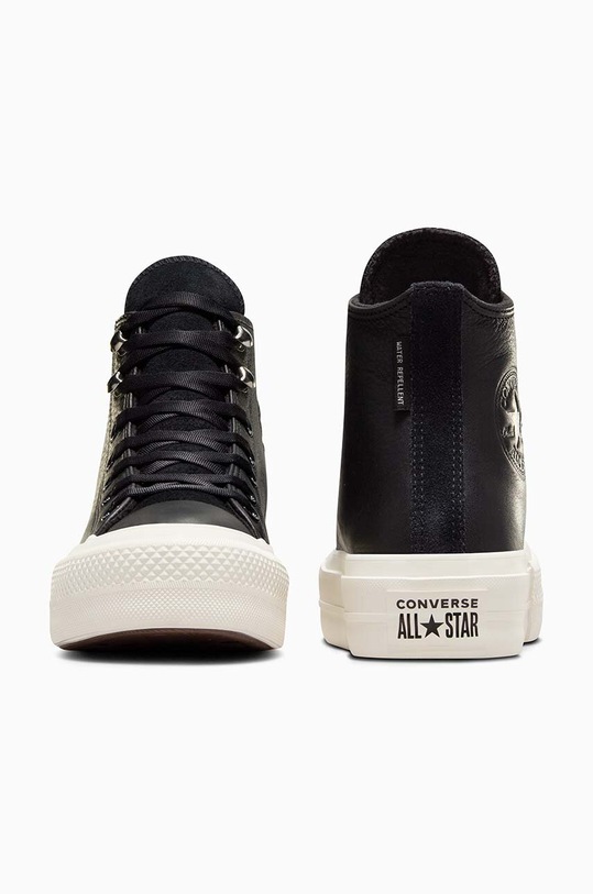 Boty Kožené kecky Converse Chuck Taylor All Star Lift A08312C černá