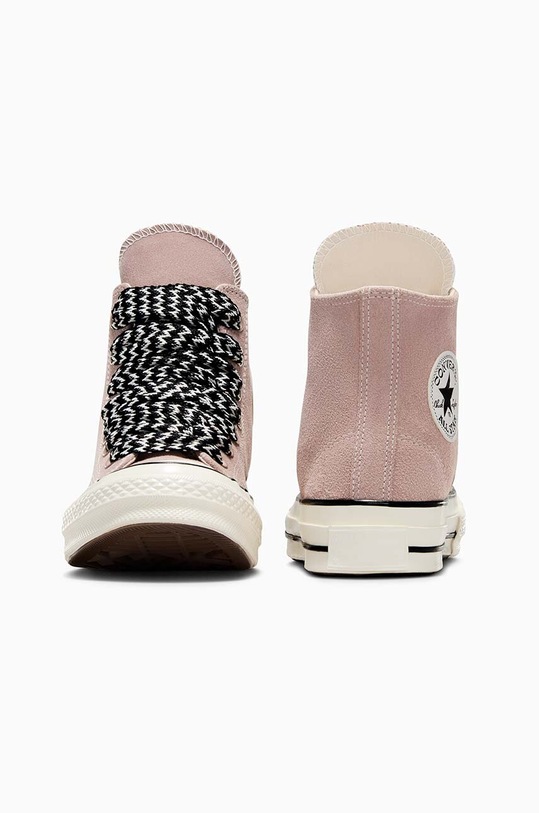 Obuwie Converse trampki zamszowe Chuck 70 Suede A08303C brązowy