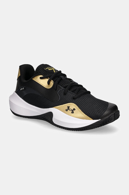 Basketbalové topánky Under Armour Lockdown 7 Low usňová koža čierna 3027646