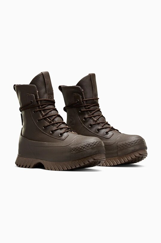 Шкіряні кросівки Converse Chuck Taylor All Star Lugged 2.0 XHI A10376C коричневий AW24