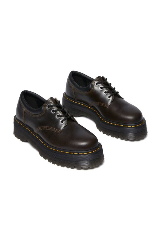 Шкіряні туфлі Dr. Martens 8053 Quad DM32011302 коричневий AW24