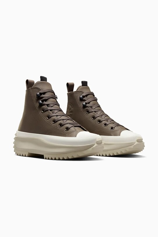 Kožené tenisky Converse Run Star Hike A10049C hnedá AW24