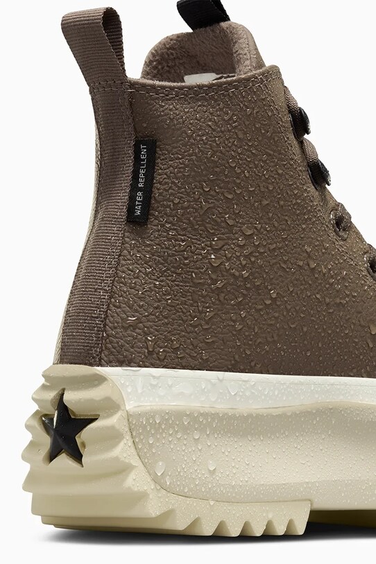 Kožené tenisky Converse Run Star Hike hnedá A10049C