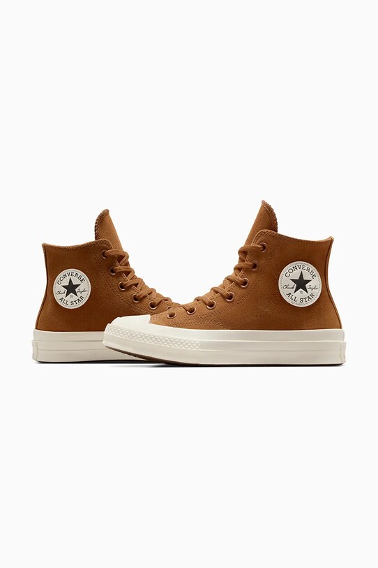 Semišové tenisky Converse Chuck 70 hnedá A11135C