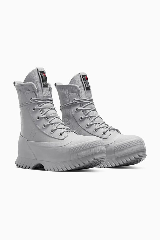 Δερμάτινα ελαφριά παπούτσια Converse Chuck Taylor All Star Lugged 2.0 CC A12344C γκρί AW24