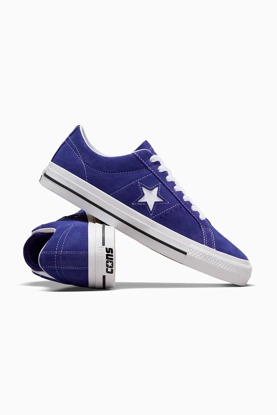 Încălțăminte Converse sneakers din piele intoarsă One Star PRO A09230C bleumarin