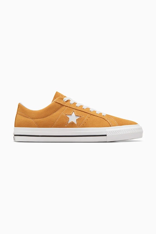 Converse sneakers din piele intoarsă One Star PRO plată galben A09231C