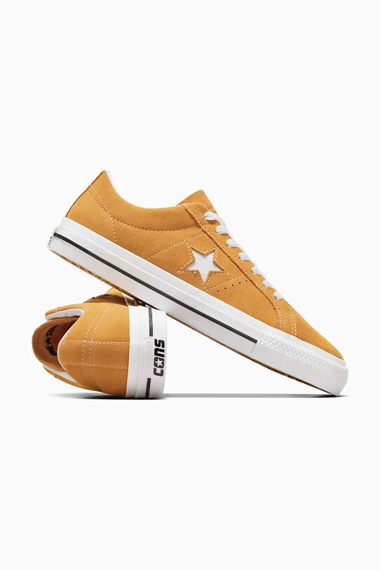 Converse sneakers din piele intoarsă One Star PRO galben A09231C