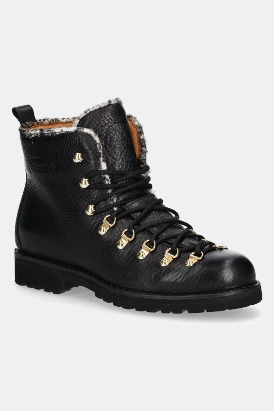 Kožne cipele Fracap Magnifico Alto Brill ravna crna MAGNIFICO.M120.ALTO.BLK