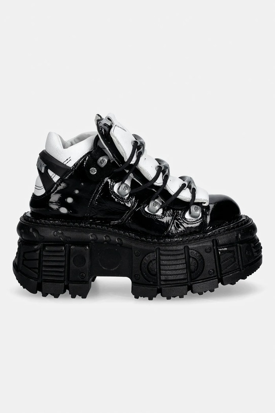 New Rock sneakersy skórzane M-106-S119 Ankle Boot Imperfect M.106.S119 czarny AA00