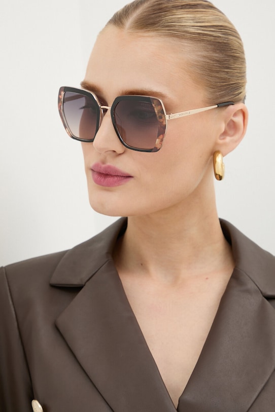 Слънчеви очила Guess квадратна злато GF6174.01B