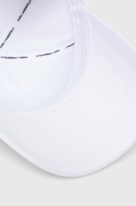 Doplňky Bavlněná baseballová čepice Karl Lagerfeld 245W3418 bílá