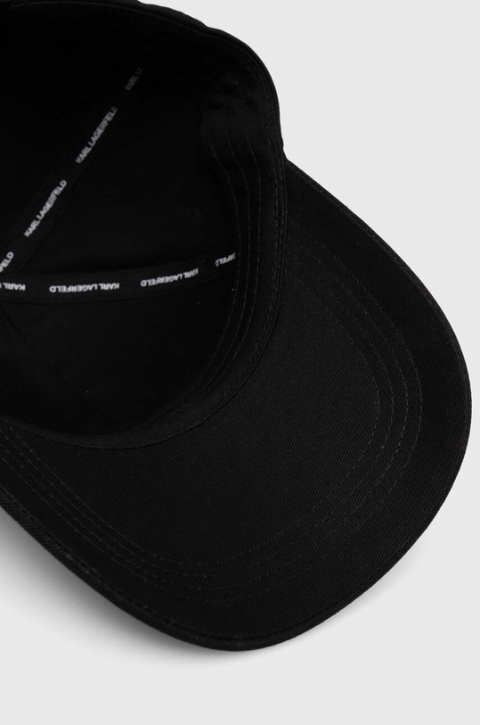 Doplňky Bavlněná baseballová čepice Karl Lagerfeld 245W3418 černá
