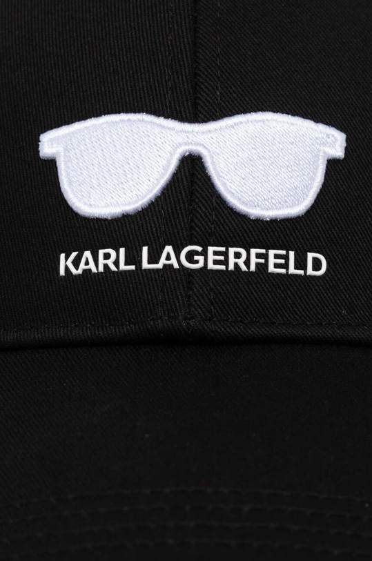 Karl Lagerfeld șapcă de baseball din bumbac negru 245W3418