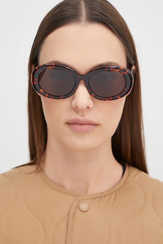 LINDA FARROW okulary przeciwsłoneczne LINA LFL1462C2SUN brązowy SS25