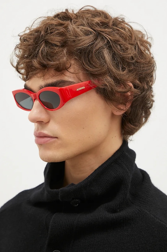 Jacquemus ochelari de soare OVALO rosu JAC4C8SUN