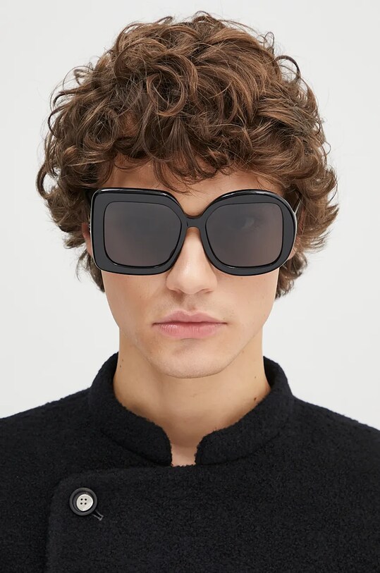 Jacquemus okulary przeciwsłoneczne CARRE ROND 2 JAC10C1SUN czarny
