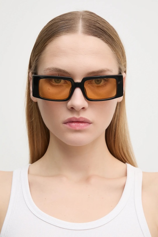 Sunčane naočale MAGDA BUTRYM x Linda Farrow pravokutne crna MAGDA11C3SUN