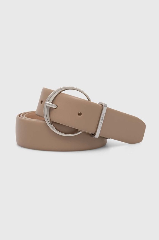 Kožený pásek Calvin Klein béžová K60K612212