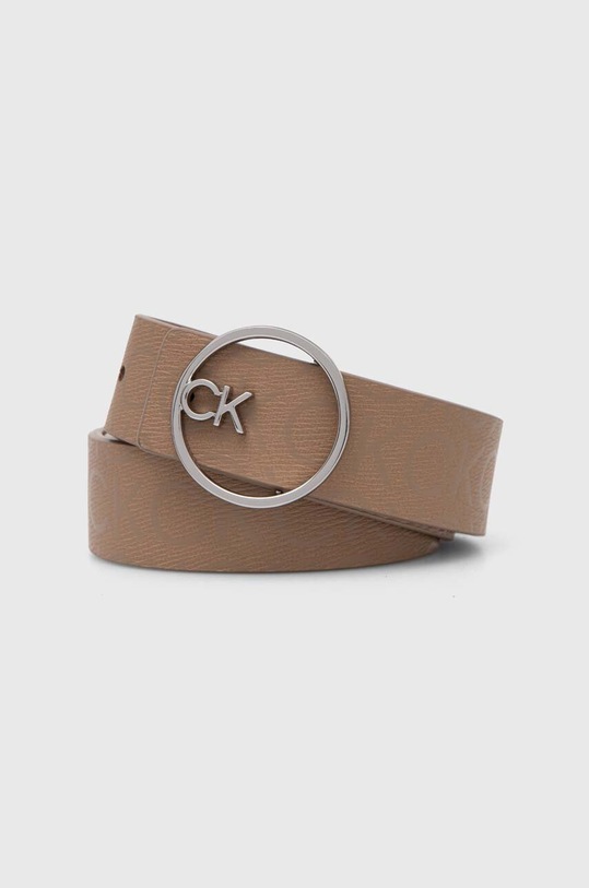Αναστρέψιμη ζώνη Calvin Klein συνθετικό καφέ K60K612359