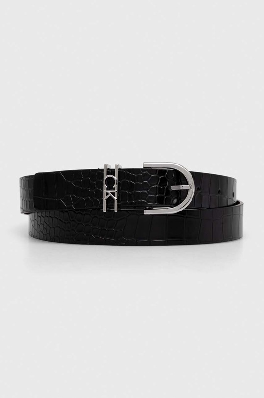 Pásek Calvin Klein přírodní kůže černá K60K612363