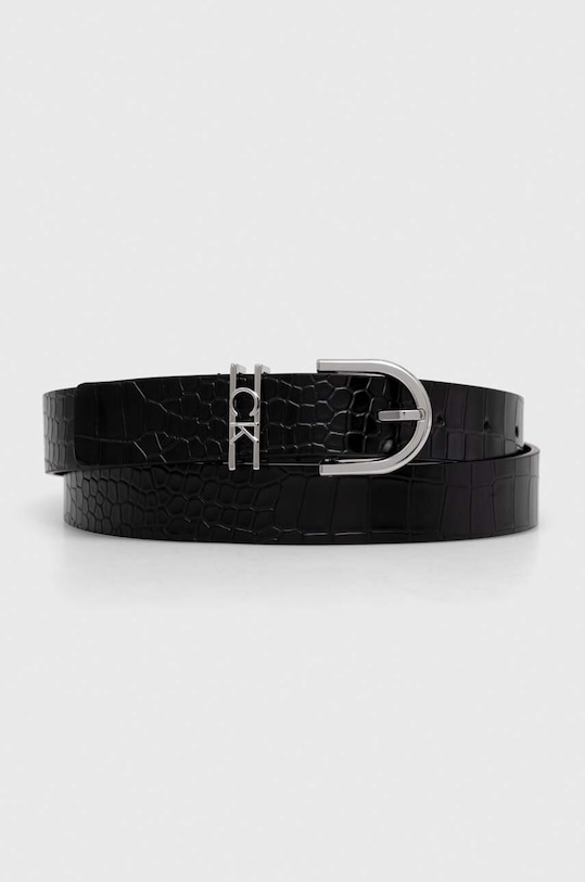 Pásek Calvin Klein přírodní kůže černá K60K612363