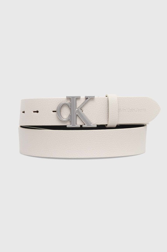 Шкіряний ремінь Calvin Klein Jeans сірий K60K612377