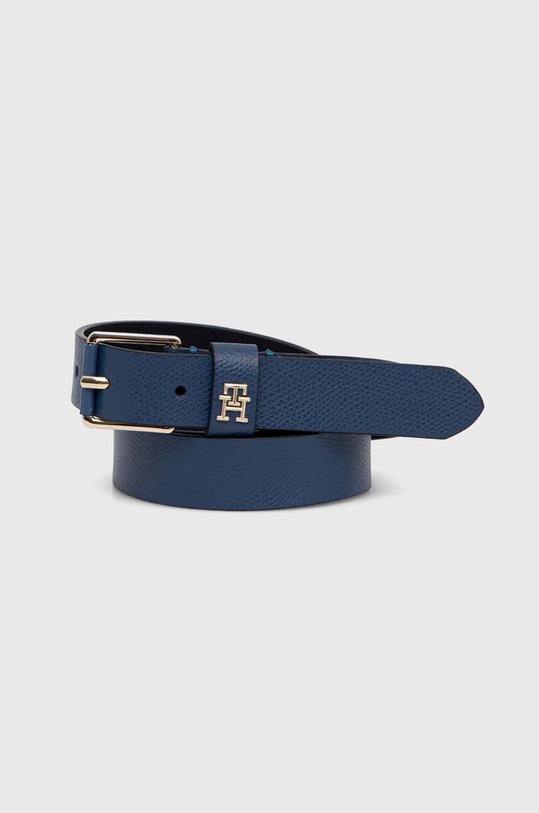 Δερμάτινη ζώνη Tommy Hilfiger μπλε AW0AW16350