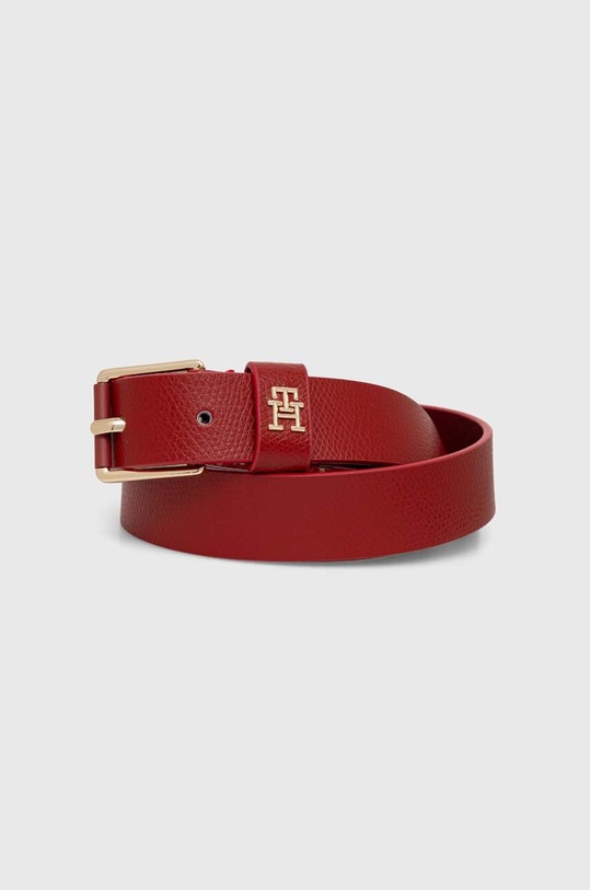 Tommy Hilfiger pasek skórzany bordowy AW0AW16350