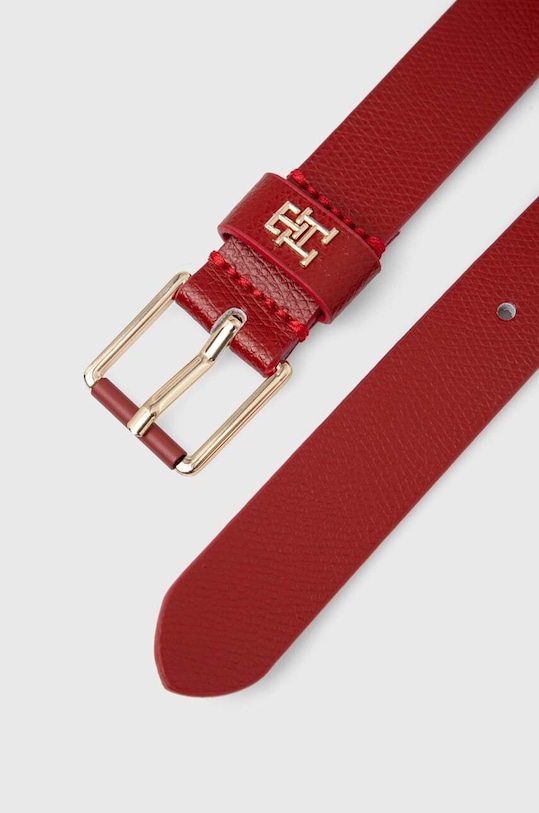 Tommy Hilfiger pasek skórzany AW0AW16350 bordowy AW24