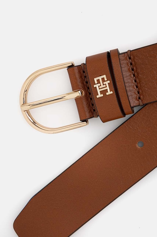 Tommy Hilfiger pasek skórzany AW0AW16352 brązowy AW24