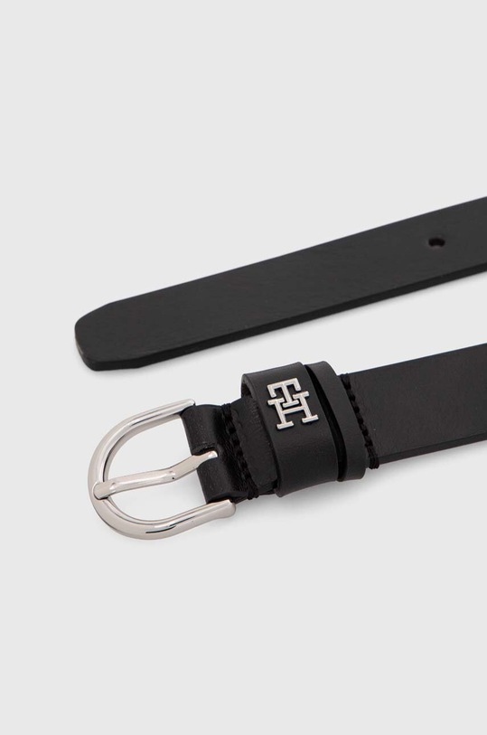 Kožený opasok Tommy Hilfiger AW0AW16354 čierna AW24