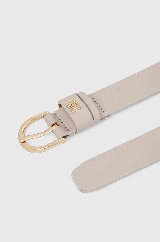 Tommy Hilfiger pasek skórzany AW0AW16798 beżowy AW24