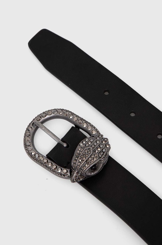 Kurt Geiger London pasek skórzany MAYFAIR 30 BELT 758402109 czarny AW24