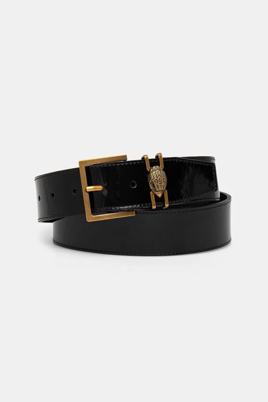 Kurt Geiger London curea de piele SHOREDITCH 40 BELT negru 9694300309