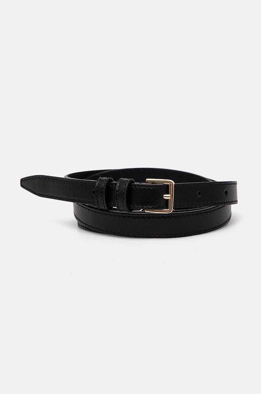 Кожаный ремень Patrizia Pepe Planet friendly чёрный 8W0039.L048